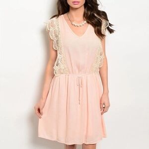 *Clearance* Heidays Light Pink Lace Dress